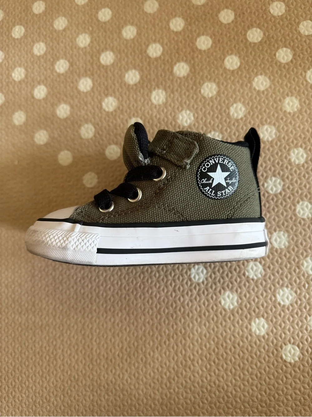 Converse Chuck Taylor All Star High Top Infant Sneakers Olive Green Size 4